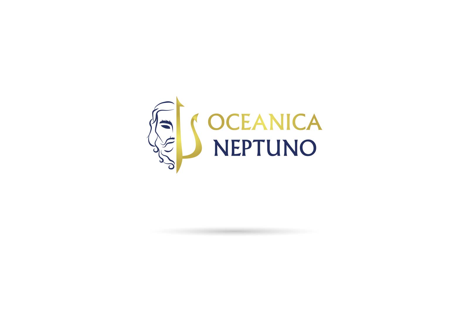diseño logo oceanica neptuno